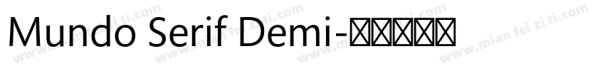 Mundo Serif Demi字体转换